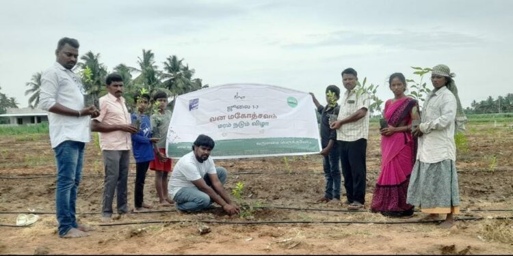 வனமகோத்சவத்தை முன்னிட்டு காவேரி கூக்குரல் சார்பில் மரம் நடும் விழா!